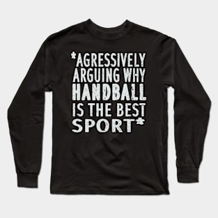 Handball team team throw saying circular runner Long Sleeve T-Shirt